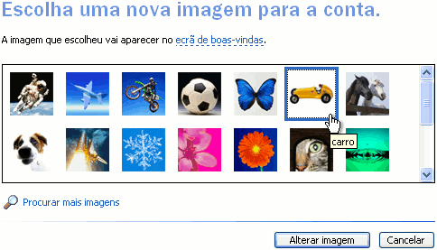Windows XP - Escolher a imagem pretendida